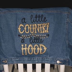 Hand painted denim jacket